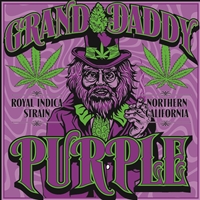 Seven Leaf  Granddaddy Purple Strain Sticker 