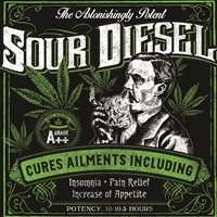 Seven Leaf Sour Diesel Strain Sticker