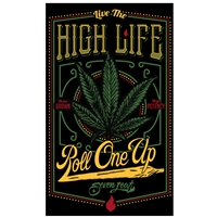 Seven Leaf - Live The High Life - 5"x3" Sticker